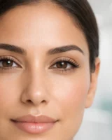 تصویر نمای نزدیک از چشم و پلک‌های خانمی با نتیجه طبیعی و فوق‌العاده بلفاروپلاستی، نماد ظرافت و تخصص جراحی در کلینیک تهران VIP.