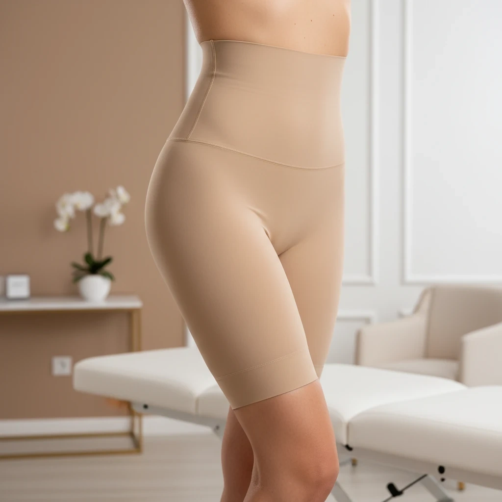 فرم طبیعی ران پس از لیپو ران با تناسب یکنواخت و ظاهر صاف