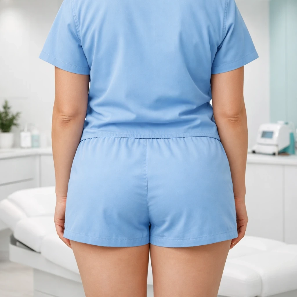 فرم طبیعی باسن پس از تزریق چربی با پوشش پزشکی