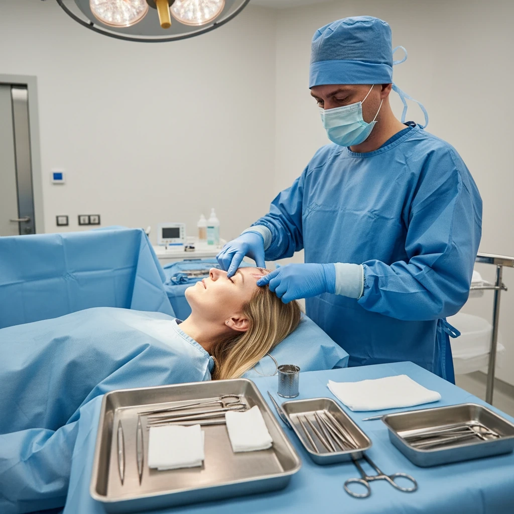 مراحل انجام لیفت شقیقه به صورت مرحله‌به‌مرحله