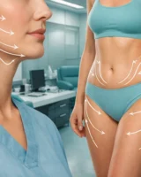 لیفت صورت و بدن با خطوط راهنمای جراحی در فضای کلینیکی Tehran VIP Surgery