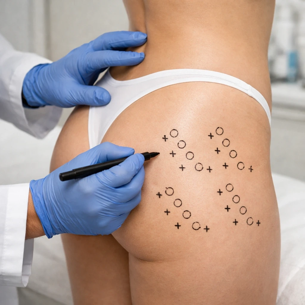 نواحی تزریق فیلر بادی برای اصلاح هیپ دیپ و فرم‌دهی باسن